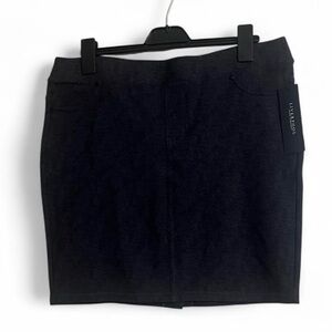 Liverpool Jean Co. Skirt Sz 14 Black/Gray Textured Casual Work Wear
